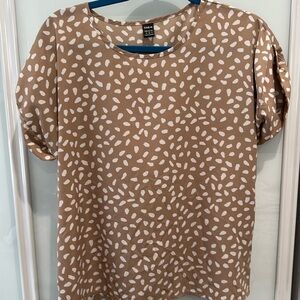 Beige and white dotted blouse